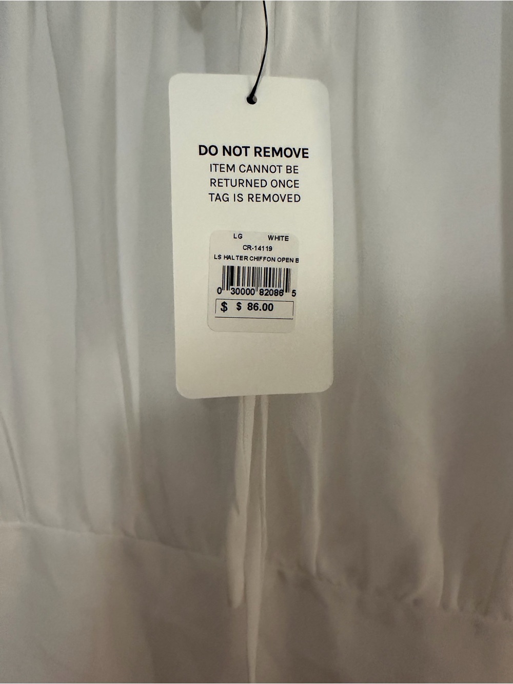 Halter White Layered Ruffle Mini Dress - Picture 3 of 3